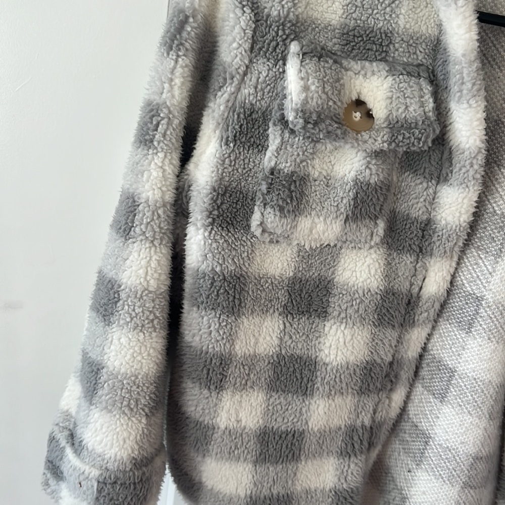 Art Class Plaid Shacket - Girls S 6/6X - Picture 4 of 5